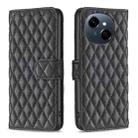 For Tecno Spark Go 1 / Pop 9 Diamond Lattice Wallet Flip Leather Phone Case(Black) - 1