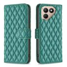 For Tecno Pova 7 Pro 5G Diamond Lattice Wallet Flip Leather Phone Case(Green) - 1