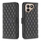 For Tecno Pova 7 Ultra 5G Diamond Lattice Wallet Flip Leather Phone Case(Black) - 1