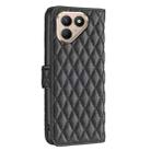 For Tecno Pova 7 Ultra 5G Diamond Lattice Wallet Flip Leather Phone Case(Black) - 3
