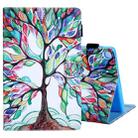 For Samsung Galaxy Tab A9+ Colored Drawing Leather Tablet Case(Life Tree) - 1