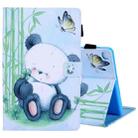 For Samsung Galaxy Tab A9+ Colored Drawing Leather Tablet Case(Panda) - 1