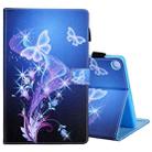 For Samsung Galaxy Tab A9 Colored Drawing Leather Tablet Case(Fantasy Butterfly) - 1