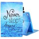 For Samsung Galaxy Tab A9 Colored Drawing Leather Tablet Case(Never Stop) - 1