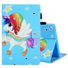 For Samsung Galaxy Tab A9 Colored Drawing Leather Tablet Case(Star Unicorn) - 1