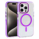 For iPhone 15 Pro Mutural Cushion Series MagSafe Magnetic Phone Case(Purple) - 1