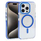 For iPhone 15 Pro Mutural Cushion Series MagSafe Magnetic Phone Case(Blue) - 1