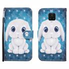 For Xiaomi Redmi Note 9S 3D Painted Pattern Horizontal Flip Leather Case with Holder & Wallet & Card slot & Lanyard(Rabbit) - 1