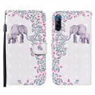 For Sony Xperia L4 3D Painted Pattern Horizontal Flip Leather Case with Holder & Wallet & Card slot & Lanyard(Flower Elephant) - 1