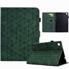 For Samsung Galaxy Tab A 10.1 2019 T510 Rhombus TPU Leather Tablet Case(Green) - 1