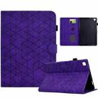 For Samsung Galaxy Tab A 10.1 2019 T510 Rhombus TPU Leather Tablet Case(Purple) - 1