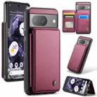 For Google Pixel 8 CaseMe C22 Card Slots Holder RFID Anti-theft Phone Case(Wine Red) - 1
