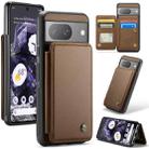 For Google Pixel 8 CaseMe C22 Card Slots Holder RFID Anti-theft Phone Case(Brown) - 1