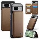 For Google Pixel 8a CaseMe C22 Card Slots Holder RFID Anti-theft Phone Case(Brown) - 1