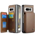 For Google Pixel Fold CaseMe C22 PC+TPU Business Style RFID Anti-theft Leather Phone Case(Brown) - 1