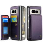 For Google Pixel Fold CaseMe C22 PC+TPU Business Style RFID Anti-theft Leather Phone Case(Purple) - 1