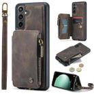 For Samsung Galaxy S23 FE CaseMe C20 Multifunctional RFID Leather Phone Case(Dark Coffee) - 1