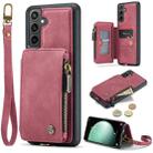 For Samsung Galaxy S23 FE CaseMe C20 Multifunctional RFID Leather Phone Case(Red) - 1