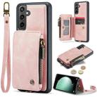 For Samsung Galaxy S23 FE CaseMe C20 Multifunctional RFID Leather Phone Case(Pink) - 1