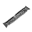 For Apple Watch SE 2023 44mm Skull Beaded Watch Band(Black) - 1