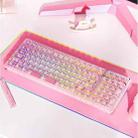 AULA F98 99-Key Wired 2.4G Bluetooth RGB Three Mode Mechanical Keyboard, Ice Crystal Switch(Pink) - 1