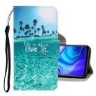 For Samsung Galaxy A21s 3D Colored Drawing Horizontal Flip PU Leather Case with Holder & Card Slots & Wallet(Coconut Tree) - 1
