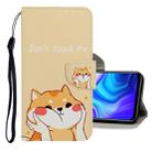 For Huawei P smart 2020 3D Colored Drawing Horizontal Flip PU Leather Case with Holder & Card Slots & Wallet(Shiba Inu) - 1