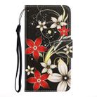 For Huawei Y5p 3D Colored Drawing Horizontal Flip PU Leather Case with Holder & Card Slots & Wallet(Red Flower) - 2