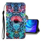 For Xiaomi Redmi 9 3D Colored Drawing Horizontal Flip PU Leather Case with Holder & Card Slots & Wallet(Mandala) - 1