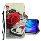 For Xiaomi Redmi 9C 3D Colored Drawing Horizontal Flip PU Leather Case with Holder & Card Slots & Wallet(Red Rose) - 1