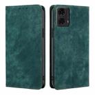 For Motorola Moto G24 4G RFID Anti-theft Brush Magnetic Leather Phone Case(Green) - 1