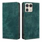 For Motorola Edge 50 Ultra RFID Anti-theft Brush Magnetic Leather Phone Case(Green) - 1