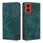 For Motorola Moto G Stylus 5G 2024 RFID Anti-theft Brush Magnetic Leather Phone Case(Green) - 1