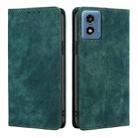 For Motorola Moto G 5G 2024 RFID Anti-theft Brush Magnetic Leather Phone Case(Green) - 1