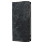 For Motorola Moto G35 5G RFID Anti-theft Brush Magnetic Leather Phone Case(Black) - 2