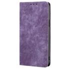 For Motorola Moto G05 RFID Anti-theft Brush Magnetic Leather Phone Case(Purple) - 2