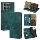 For Motorola Edge 60 Pro 5G RFID Anti-theft Brush Magnetic Leather Phone Case(Green) - 1