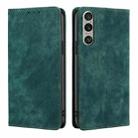 For Sony Xperia 1 VI RFID Anti-theft Brush Magnetic Leather Phone Case(Green) - 1