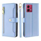 For Motorola Moto G84 5G Lite Sheep Texture Cross-body Zipper Wallet Leather Phone Case(Blue) - 1