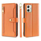 For Motorola Moto G54 5G EU Edition Lite Sheep Texture Cross-body Zipper Wallet Leather Phone Case(Orange) - 1