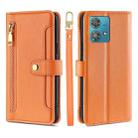 For Motorola Edge 40 Neo 5G Lite Sheep Texture Cross-body Zipper Wallet Leather Phone Case(Orange) - 1
