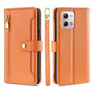 For Motorola Moto G Stylus 4G 2023 Lite Sheep Texture Cross-body Zipper Wallet Leather Phone Case(Orange) - 1