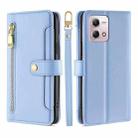 For Motorola Moto G Stylus 4G 2023 Lite Sheep Texture Cross-body Zipper Wallet Leather Phone Case(Blue) - 1