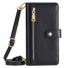 For Sony Xperia 1 VI Lite Sheep Texture Cross-body Zipper Wallet Leather Phone Case(Black) - 2