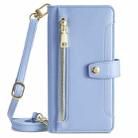 For Sony Xperia 1 VI Lite Sheep Texture Cross-body Zipper Wallet Leather Phone Case(Blue) - 2