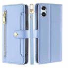 For Sony Xperia 10 VI Lite Sheep Texture Cross-body Zipper Wallet Leather Phone Case(Blue) - 1