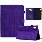 For Lenovo Tab M9 Rhombus TPU Smart Leather Tablet Case(Purple) - 1