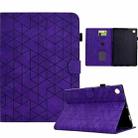 For Lenovo Tab M10 3rd Gen Rhombus TPU Smart Leather Tablet Case(Purple) - 1