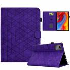 For Lenovo Xiaoxin Pad 11 2025 Rhombus TPU Smart Leather Tablet Case(Purple) - 1