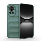 For Huawei nova 12 5G Magic Shield TPU + Flannel Phone Case(Dark Green) - 1